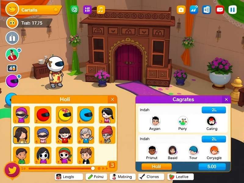 Among Us Indian Extravaganza character customization options showing Indian traditional outfits